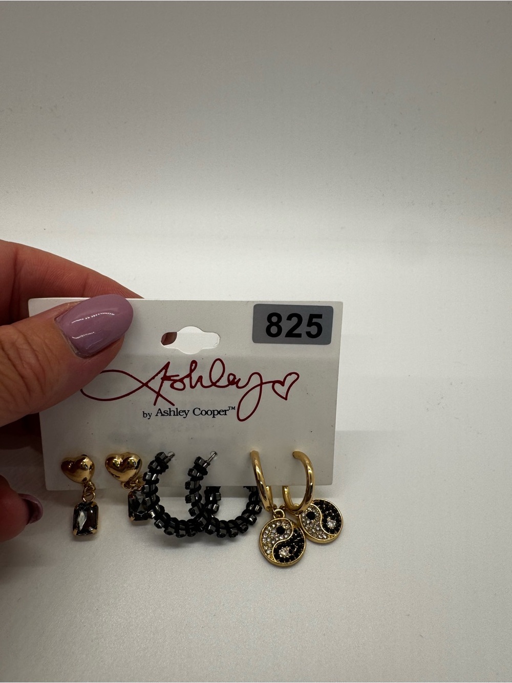 Ashley Cooper Gold and Black Mixed Earring Set